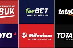 Zestawienie logotypów dziesięciu polskich bukmacherów: Fortuna, PZBUK, forBET, Totolotek, STS, LV BET, eToto, Milenium, Totalbet i Superbet